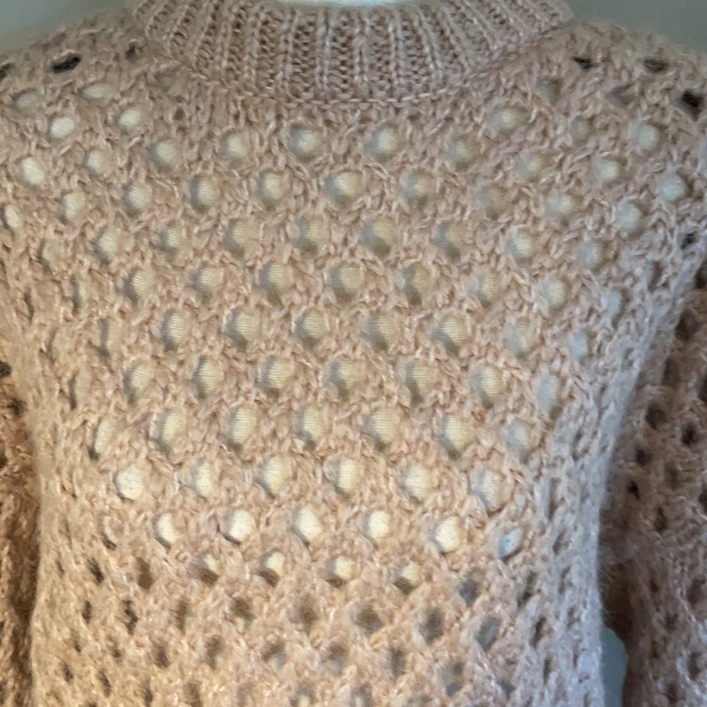 Wool and mohair Reserved sweater chunky soft - Picture 2 of 12